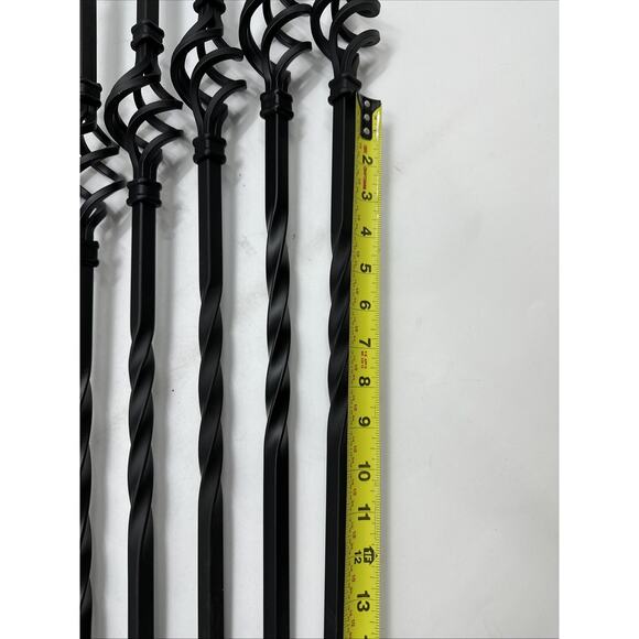 44” x 0.5” Black Hollow Aluminum Pin Top Single Basket Baluster Lot Of 4 {G8} - Picture 7 of 14